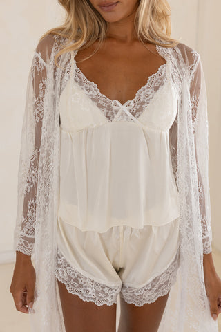 Jay Kay Bridal PJ Set- Ivory