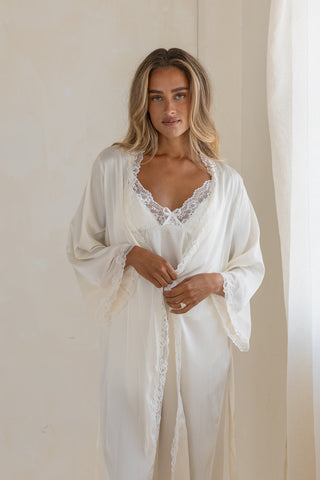 Jay Kay Bridal PJ Set- Ivory