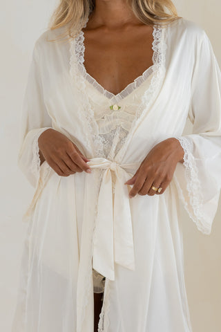Camellia Robe- Ivory- PRESALE will ship by November 1st