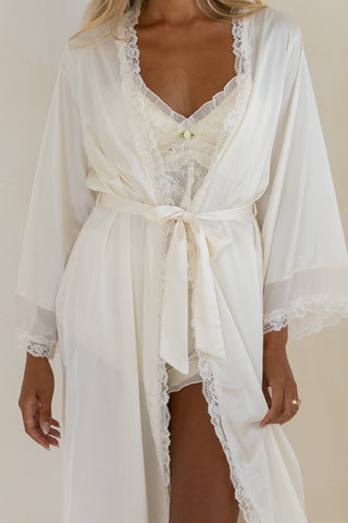 Camellia Robe- Ivory- PRESALE will ship by November 1st