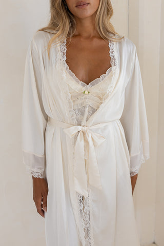 Camellia Robe- Ivory- PRESALE will ship by November 1st