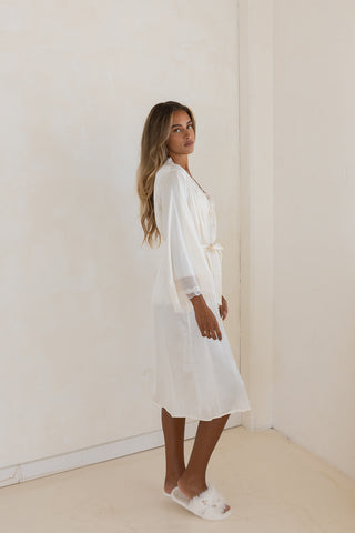 Camellia Robe- Ivory- PRESALE will ship by November 1st