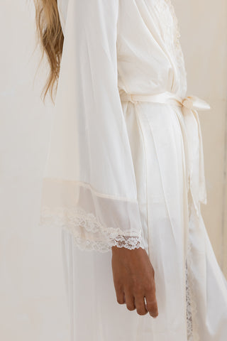Camellia Robe- Ivory- PRESALE will ship by November 1st