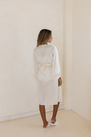 Camellia Robe- Ivory- PRESALE will ship by November 1st