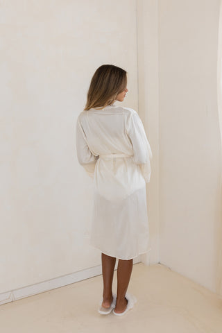 Camellia Robe- Ivory- PRESALE will ship by November 1st
