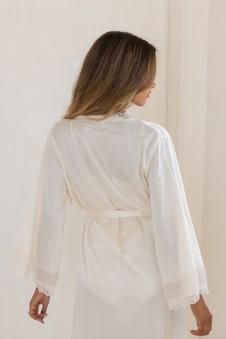 Camellia Robe- Ivory- PRESALE will ship by November 1st