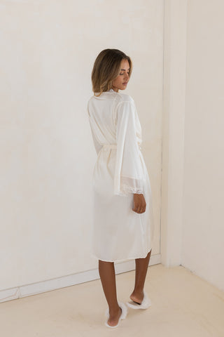Camellia Robe- Ivory- PRESALE will ship by November 1st