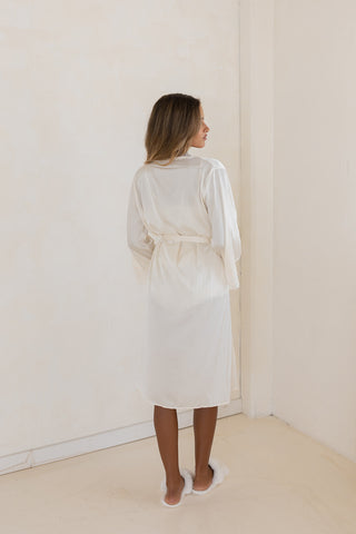 Camellia Robe- Ivory- PRESALE will ship by November 1st