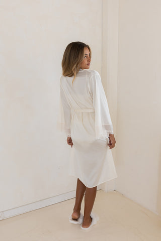 Camellia Robe- Ivory- PRESALE will ship by November 1st