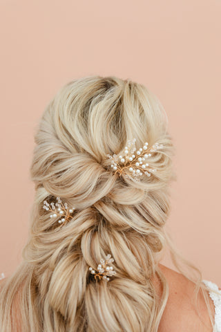 Coastal Pearl Hairpins Set of 3