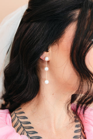 Laguna Earring- 3 Pearls