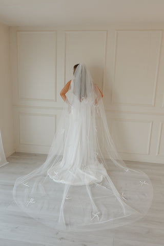 Bow-Adorned Veil