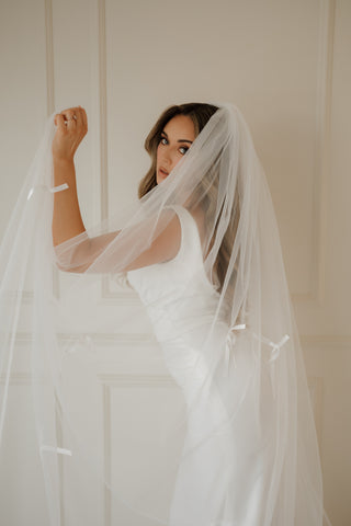Bow-Adorned Veil