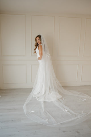 Bow-Adorned Veil