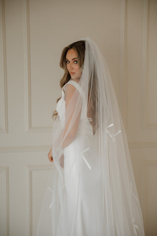 Bow-Adorned Veil
