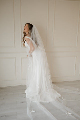 Bow-Adorned Veil