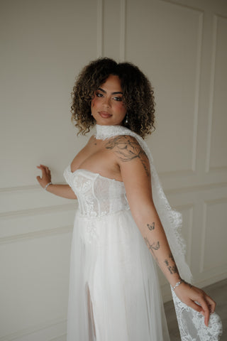 Ethereal Lace Neck Scarf