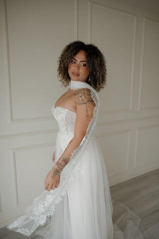 Ethereal Lace Neck Scarf