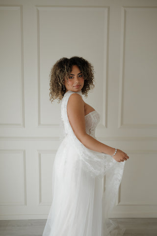 Ethereal Lace Neck Scarf