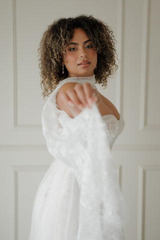 Ethereal Lace Neck Scarf