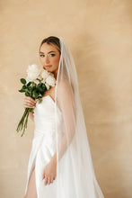 Load image into Gallery viewer, The Sophia Satin-Trim Veil
