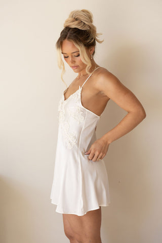 Amélie Slip Dress- Ivory