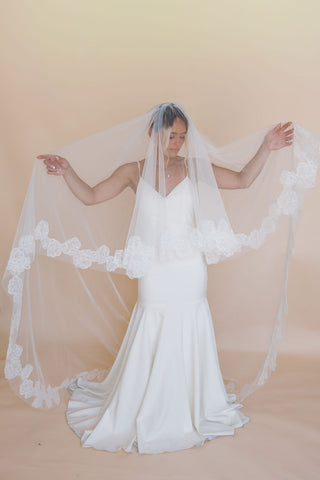 Peony Veil With Blusher