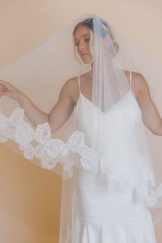 Peony Veil With Blusher