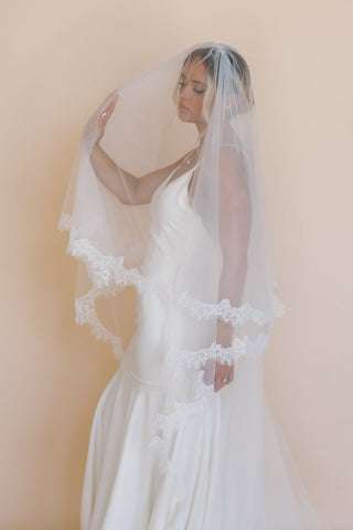 Lila Veil With Blusher