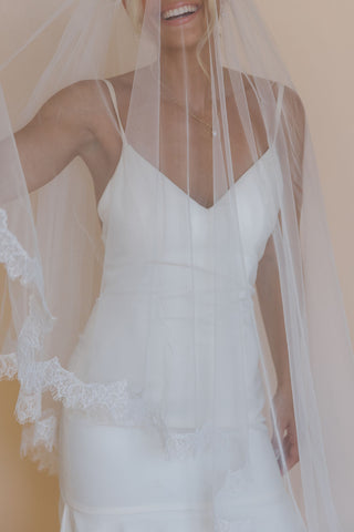Lila Veil With Blusher