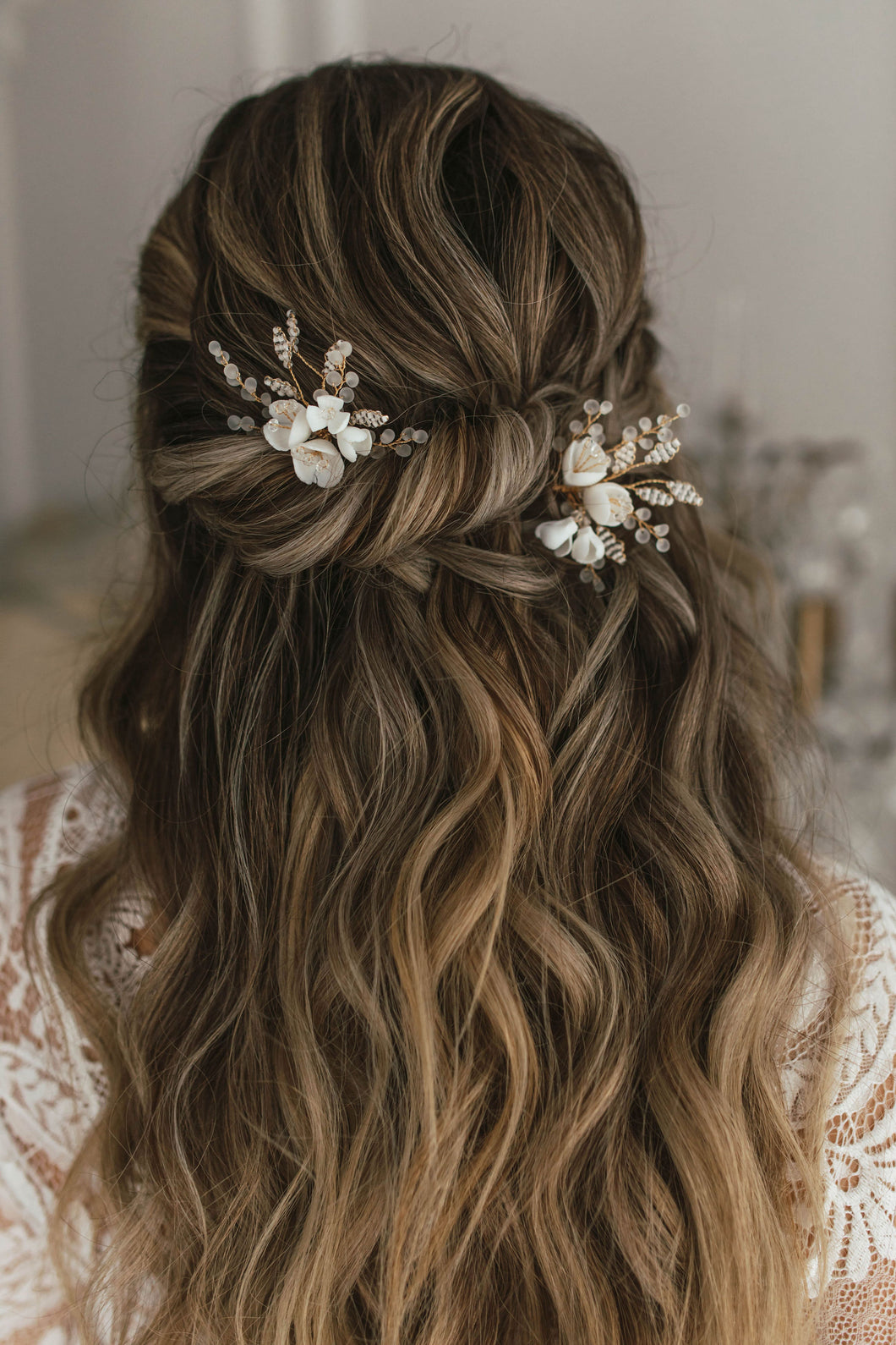 Porcelain Blossom Hair Pin