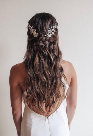 hair clips, hair clip set of 2, bridal hair clips, wedding hair clips, hair accessories, floral hair clips, botanical hair clips, feminine hair accessories, pearls and florals